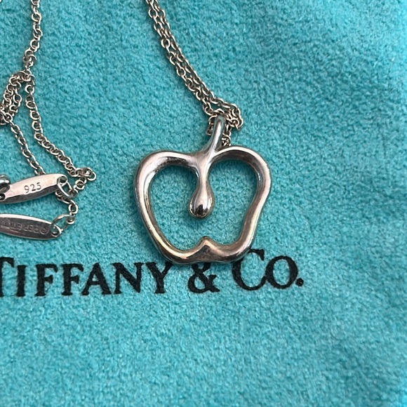 Tiffany & Co. Elsa Peretti Apple Necklace 20” Chain Sterling Silver - Picture 3 of 6